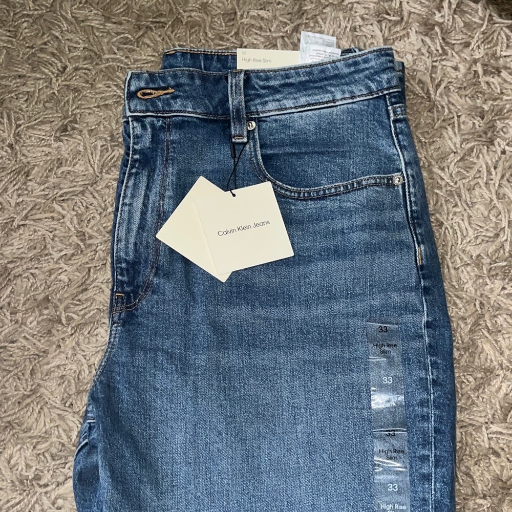 Calvin Klein High Rise Slim Denim Jeans